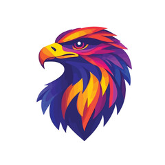 Obraz premium Majestic Bird Eagle Hawk Logo Mascot Design Vector Illustration