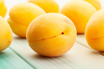apricot group on wood background