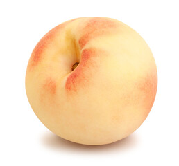 white peach path isolated on white