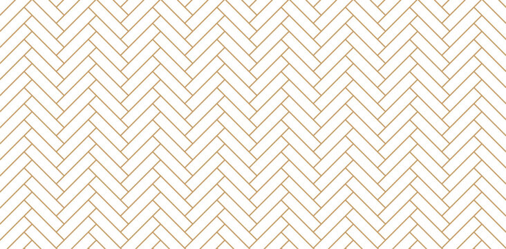 Seamless herringbone pattern. Luxury geometric background with golden lines.