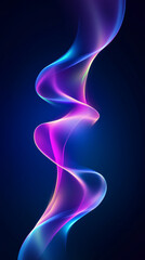 Obraz premium Colorful Abstract Neon Waves in Pink, Purple, and Blue 