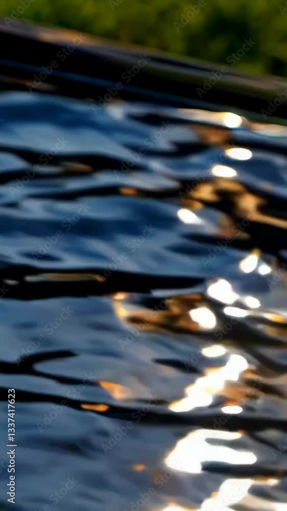 Aufkleber sunlight reflecting on gentle ocean waves creating dynamic patterns