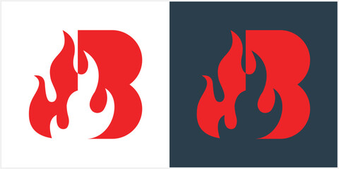 flame initial B  logo vector abstract design element isolated © GASTAN ALVARENDRA ST