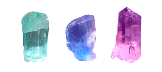 Fototapeta premium Vibrant Multicolored Crystals. Perfect for Fantasy and Healing Concepts