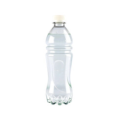 Fototapeta premium Transparent plastic water bottle with white cap