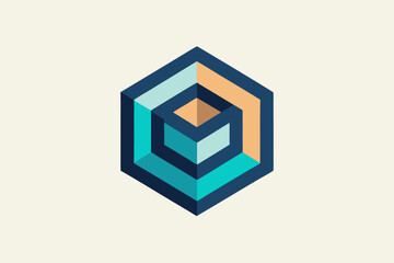 Fototapeta premium Isometric Cube Logo