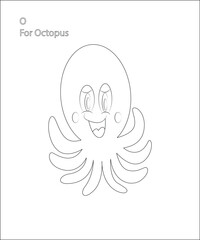 ABC Letter coloring page | coloring book page | line art |vector art for kids and adults.