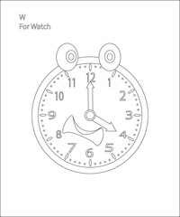 ABC Letter coloring page | coloring book page | line art |vector art for kids and adults.