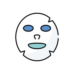 Face Mask vector icon stock illustration