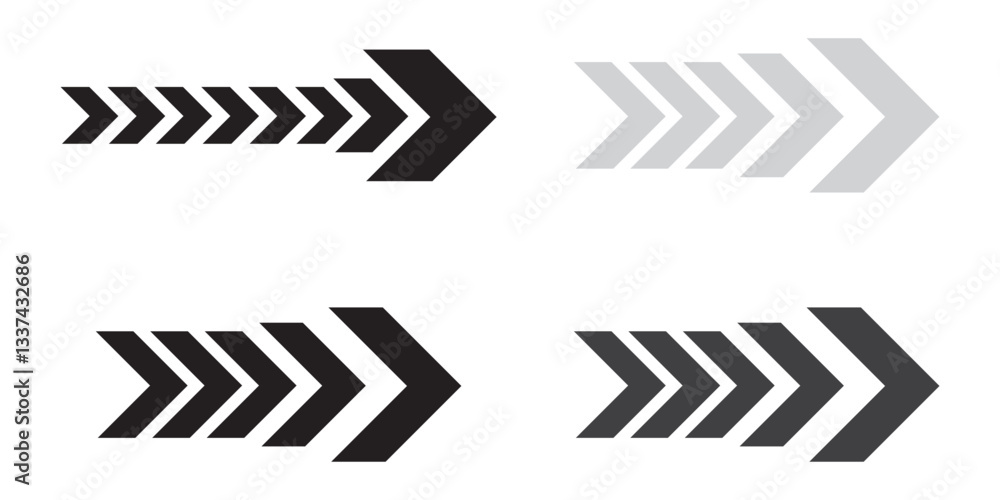 Poster arrow dynamic symbol. speed, fast arrows symbols set. arrow dynamic elements.