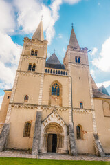 Fototapeta premium Spisska Kapitula former monastery settlement with Romansque St. Martin's cathedral and view near Spis Castle