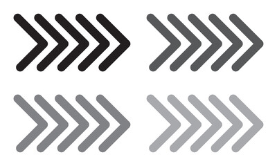 Dynamic moving arrow symbol. Arrow dynamic symbol. Speed, fast arrows symbols set. Arrow dynamic elements.