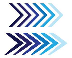 A chevron arrow. Dynamic moving arrow symbol. Arrow moving dynamic sign. Road lines arrow zigzag chevron speeds flat style. EPS 10.