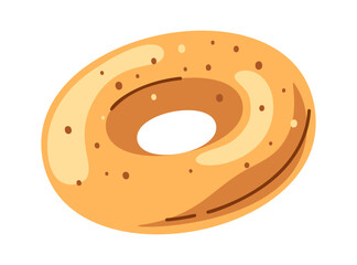 Round ring shaped baked bun