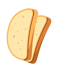 Freshly baked bread slice pair