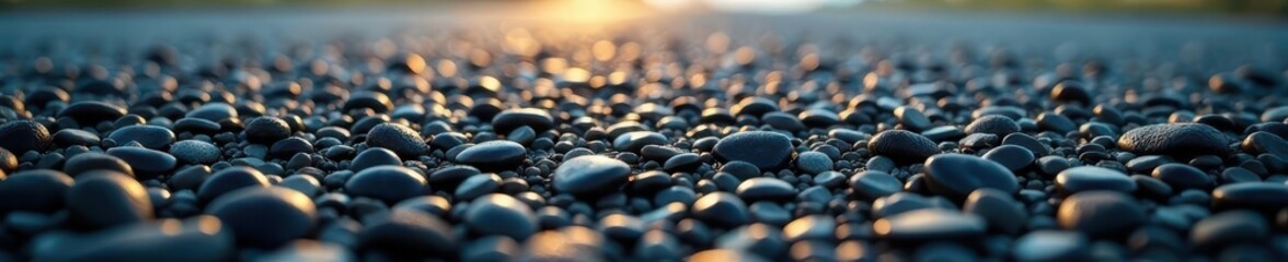 Fototapeta premium Close-up view, rough asphalt, deep shadows, granular detail, grey, highway