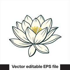 Vector Lilly pad flower