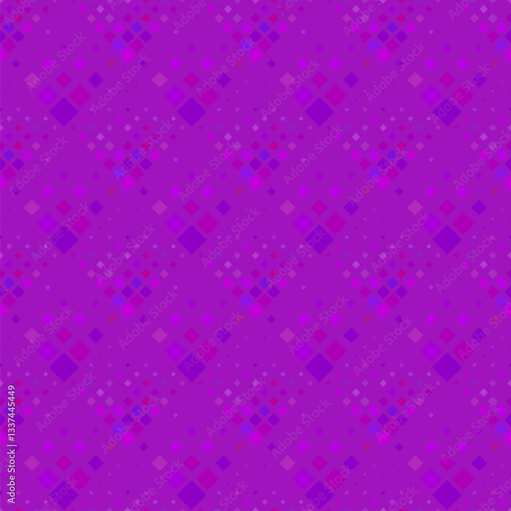 Poster purple seamless square pattern background - dark violet abstract vector design from diagonal squares