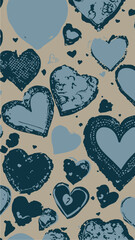 Love Hearts wallpaper. Valentines day Background. Speech bubbles. Vector