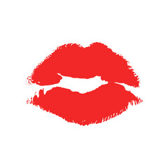 Woman lips vector icon. kiss illustration sign. love symbol. romance logo.
