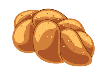 Braided bun bakery product snack