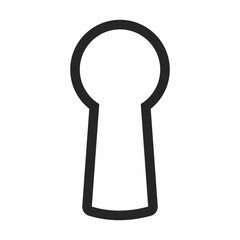 Realistic keyhole icon in outline vector