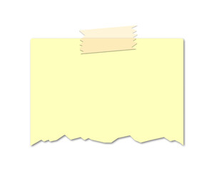 Yellow Paper Sticky Note with Tape