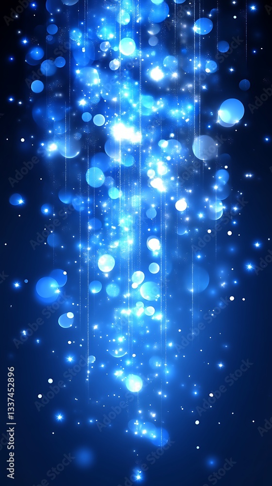 Canvas Prints blue light stream for abstract sparkle background.