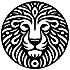 Elegant lion logo silhouette