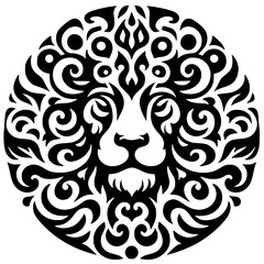 Elegant lion logo silhouette