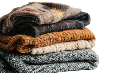 Pile of clothes isolated on white background