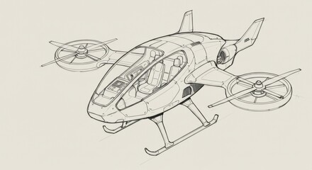Futuristic Personal Aerial Vehicle Design