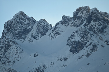 Snowy peaks of the Alps in Austria