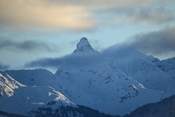Snowy peaks of the Alps in Austria