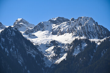 Snowy peaks of the Alps in Austria