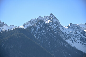 Snowy peaks of the Alps in Austria