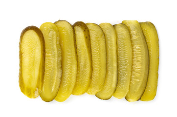 Pickled sliced cucumbers, fermented food, marinated canned vegetables, gherkins, pickles
