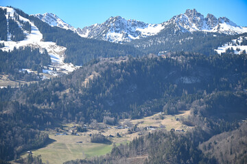 Snowy peaks of the Alps in Austria