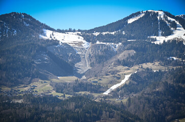 Snowy peaks of the Alps in Austria