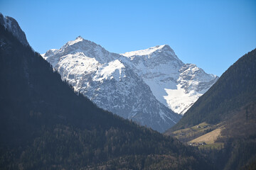 Snowy peaks of the Alps in Austria