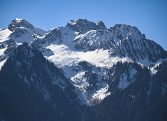 Snowy peaks of the Alps in Austria