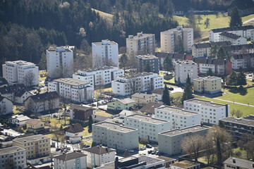 aerial view of the city