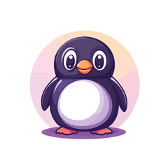 Fototapeta premium Adorable Cartoon Penguin Mascot Character Design for Creative Projects