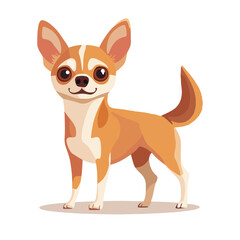 Playful Chihuahua Dog Full Body Vector Illustration