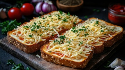 Toasted Cheese Sandwiches with Tomato Sauce