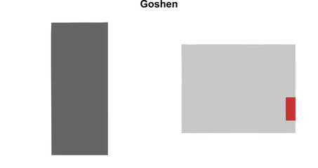 Goshen County (Wyoming) blank outline map set