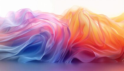 Fototapeta premium Aesthetic wallpaper with abstract wave background with attractive and colorful color Generate AI
