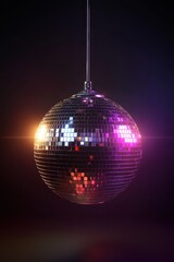 Obraz premium Hanging disco ball with studio lights