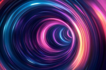 Obraz premium Abstract Swirling Neon Tunnel of Light and Color