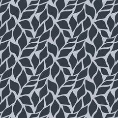Stylish leaf pattern in shades of gray, creating a modern and calming background texture